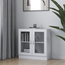 vidaXL Fehér forgácslap vitrinszekrény 82,5 x 30,5 x 80 cm bútor