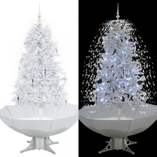 vidaXL Fehér havazó karácsonyfa ernyő alakú talppal 170 cm kerti dekoráció