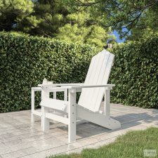 vidaXL Fehér HDPE kerti adirondack szék kerti bútor