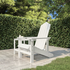 vidaXL Fehér HDPE kerti adirondack szék kerti bútor