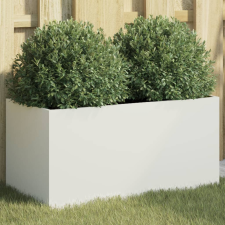 vidaXL fehér hidegen hengerelt acél növénytartó 62x30x29 cm kerti tárolás
