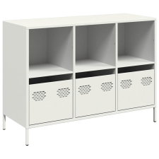 vidaXL fehér hidegen hengerelt acél tálalószekrény 101,5x39x73,5 cm (851369) bútor