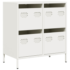 vidaXL fehér hidegen hengerelt acél tálalószekrény 68x39x73,5 cm (851261) bútor
