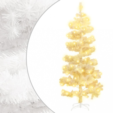 vidaXL fehér kacskaringós PVC karácsonyfa állvánnyal és LED-del 150 cm műfenyő