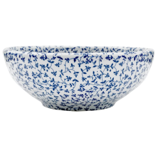 vidaXL fehér-kék kerámia kerek asztali mosdó Φ41 x 14 cm (155050) szaniter