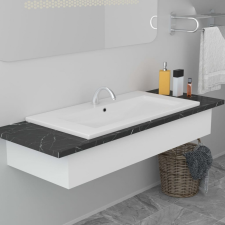 vidaXL Fehér kerámia beépíthető mosdókagyló 81 x 39,5 x 18,5 cm fürdőszoba kiegészítő