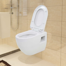 vidaXL fehér kerámia fali WC csésze egyéb hálózati eszköz