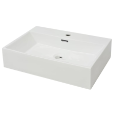 vidaXL Fehér kerámia mosdó csaptelep furattal 60,5x42,5x14,5 cm (142347) szaniter