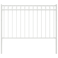 vidaXL Fehér Kertkerítés 1,7x0,8 m Acél (42003922) építőanyag