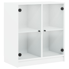 vidaXL fehér kisszekrény üvegajtókkal 68 x 37 x 75,5 cm (836420) bútor
