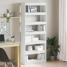 vidaXL Fehér könyvespolc Fehér Mérnöki fa 80 x 30 x 198 cm Tárolás bútor