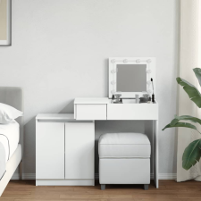 vidaXL fehér LED-es fésülködőasztal 115 x 37 x 110,5 cm bútor