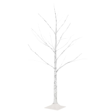 vidaXL fehér LED-es nyírfa 48 meleg fehér LED-del 120 cm (345142) műfenyő