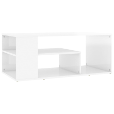 vidaXL fehér magasfényű forgácslap dohányzóasztal 100 x 50 x 40 cm (806927) bútor