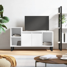 vidaXL fehér magasfényű szerelt fa TV-szekrény 100x35x55 cm bútor