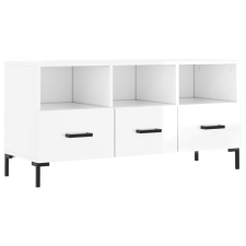 vidaXL fehér magasfényű szerelt fa TV-szekrény 102x36x50 cm (829038) bútor