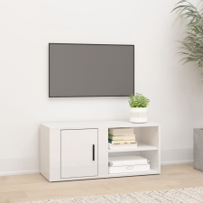 vidaXL fehér magasfényű szerelt fa TV-szekrény 80x31,5x36 cm bútor