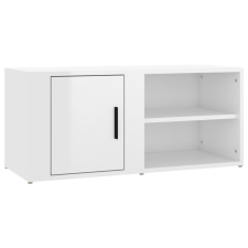 vidaXL fehér magasfényű szerelt fa TV-szekrény 80x31,5x36 cm (819440) bútor