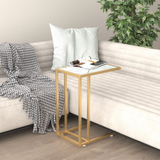 vidaXL Fehér márvány edzett üveg számítógép-kisasztal 50 x 35 x 65 cm bútor