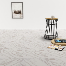 vidaXL fehér márvány öntapadó PVC padló burkolólap 5,11 m² dekorburkolat