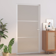 vidaXL fehér matt üveg és alumínium beltéri ajtó 102,5 x 201,5 cm építőanyag