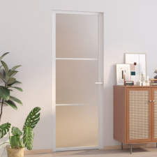 vidaXL fehér matt üveg és alumínium beltéri ajtó 76 x 201,5 cm építőanyag