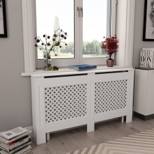 vidaXL Fehér MDF radiátorburkolat 152 x 19 x 81,5 cm barkácsgép tartozék