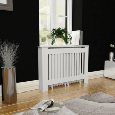 vidaXL Fehér MDF radiátorburkolatos szekrény 112 cm barkácsgép tartozék