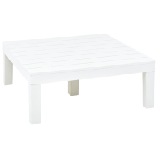 vidaXL fehér műanyag kerti asztal 78 x 78 x 31 cm (48827) kerti bútor