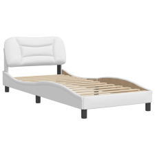 vidaXL fehér műbőr ágykeret fejtámlával 80 x 200 cm (3207961) ágy és ágykellék