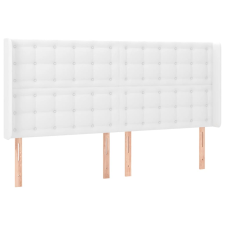 vidaXL fehér műbőr fejtámla szárnyakkal 163x16x118/128 cm (3119677) ágy és ágykellék