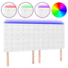 vidaXL fehér műbőr LED-es fejtámla 160x5x118/128 cm (3122521) ágy és ágykellék