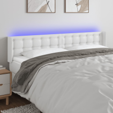 vidaXL fehér műbőr LED-es fejtámla 163x16x78/88 cm ágy és ágykellék