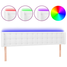 vidaXL fehér műbőr LED-es fejtámla 203x16x78/88 cm (3123345) ágy és ágykellék