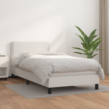 vidaXL fehér műbőr rugós ágy matraccal 100 x 200 cm ágy és ágykellék