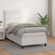 vidaXL fehér műbőr rugós ágy matraccal 100 x 200 cm ágy és ágykellék