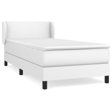 vidaXL fehér műbőr rugós ágy matraccal 100 x 200 cm (3127176) ágy és ágykellék