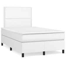 vidaXL fehér műbőr rugós ágy matraccal 120 x 200 cm ágy és ágykellék