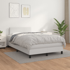 vidaXL fehér műbőr rugós ágy matraccal 120 x 200 cm ágy és ágykellék