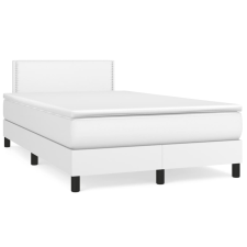 vidaXL fehér műbőr rugós ágy matraccal 120x190 cm ágy és ágykellék