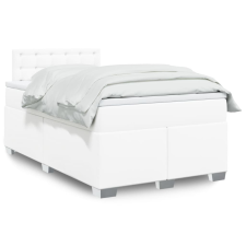 vidaXL fehér műbőr rugós ágy matraccal 120x190 cm ágy és ágykellék