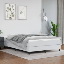 vidaXL fehér műbőr rugós ágy matraccal 140 x 200 cm ágy és ágykellék