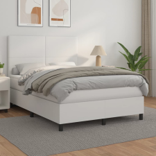 vidaXL fehér műbőr rugós ágy matraccal 140x190 cm ágy és ágykellék