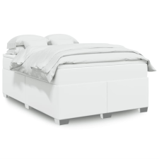 vidaXL fehér műbőr rugós ágy matraccal 140x190 cm ágy és ágykellék
