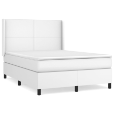 vidaXL fehér műbőr rugós ágy matraccal 140x190 cm (3132376) ágy és ágykellék