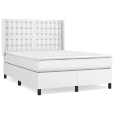 vidaXL fehér műbőr rugós ágy matraccal 140x190 cm (3132496) ágy és ágykellék