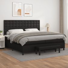 vidaXL fehér műbőr rugós ágy matraccal 200 x 200 cm ágy és ágykellék