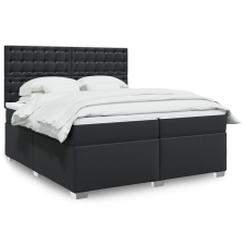 vidaXL fehér műbőr rugós ágy matraccal 200 x 200 cm ágy és ágykellék