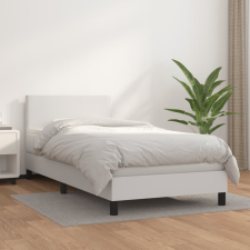 vidaXL fehér műbőr rugós ágy matraccal 80 x 200 cm ágy és ágykellék