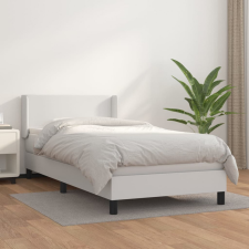 vidaXL fehér műbőr rugós ágy matraccal 80 x 200 cm ágy és ágykellék